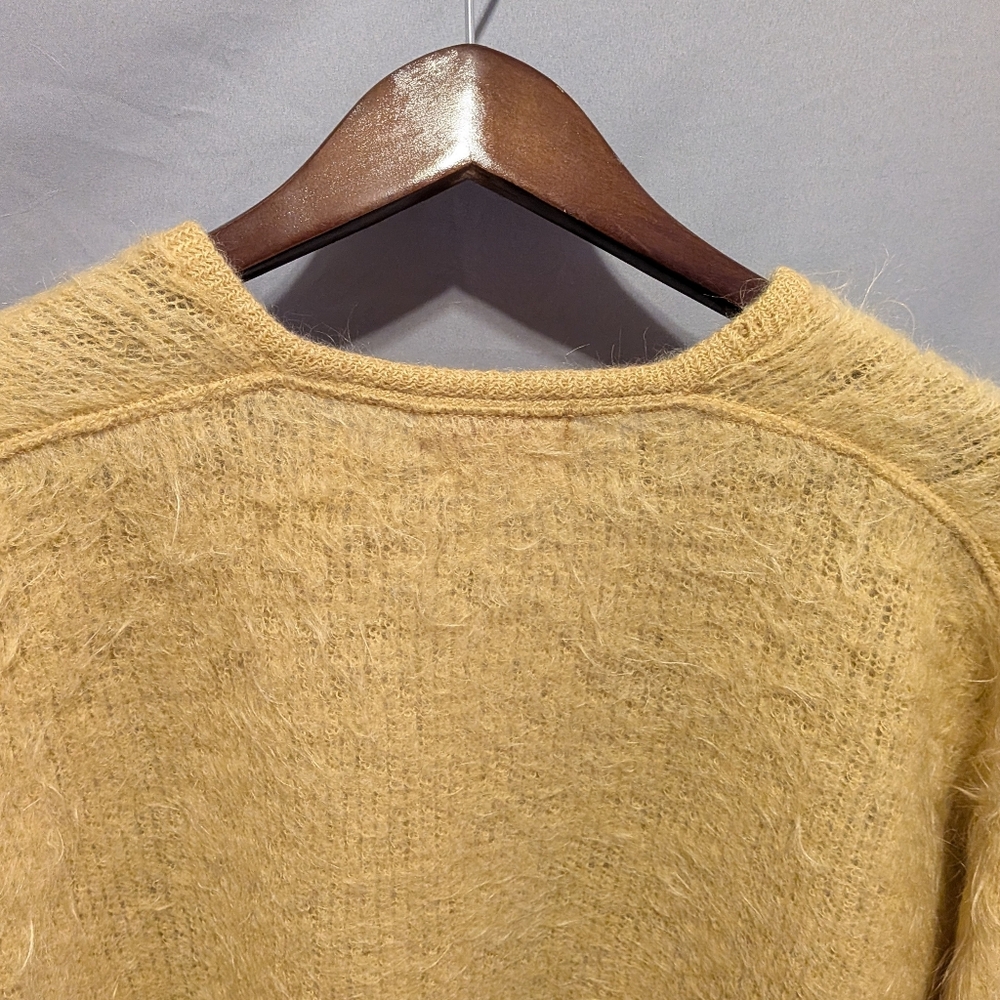 Cobain Style Vintage 60s Fuzzy MOHAIR Mens V-Neck Sweater By JANTZEN XL-XXL - Picture 5 of 7